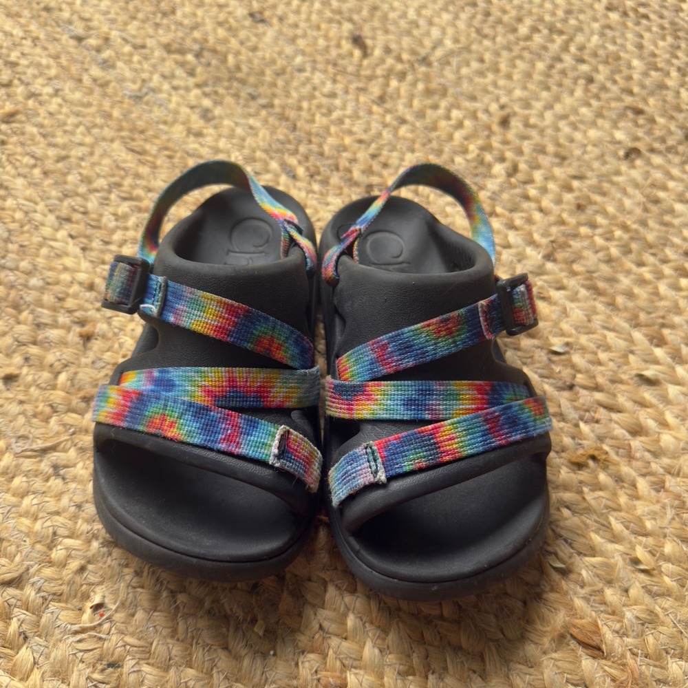 Chaco Kids Chillos Sport Sandals Rainbow Tie Dye Adjustable Strap Shoes US Sz 1